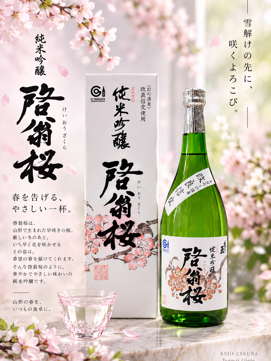 純米吟醸 啓翁桜｜和田酒造
